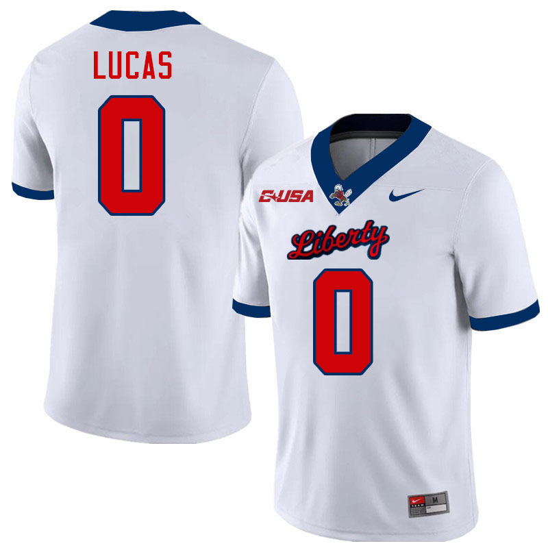 Liberty Flames #0 Billy Lucas College Football Jerseys Stitched-White